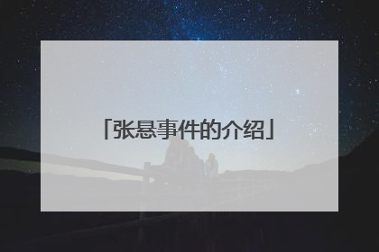 张悬事件的介绍