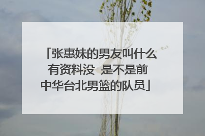 张惠妹的男友叫什么 有资料没 是不是前中华台北男篮的队员