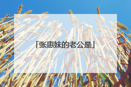 张惠妹的老公是