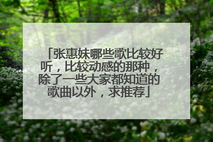 张惠妹哪些歌比较好听,比较动感的那种,除了一些大家都知道的歌曲以外,求推荐