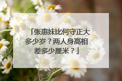 张惠妹比何守正大多少岁？两人身高相差多少厘米？