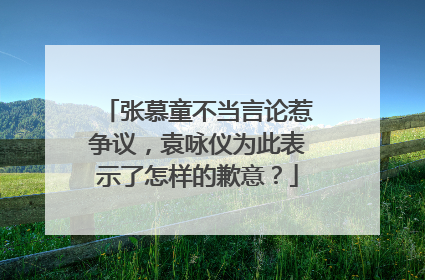 张慕童不当言论惹争议,袁咏仪为此表示了怎样的歉意?