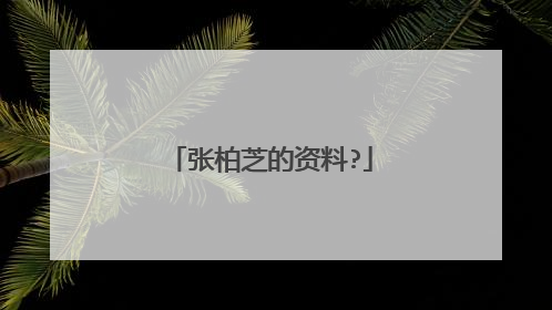 张柏芝的资料?