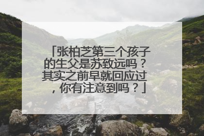 张柏芝第三个孩子的生父是苏致远吗？其实之前早就回应过，你有注意到吗？