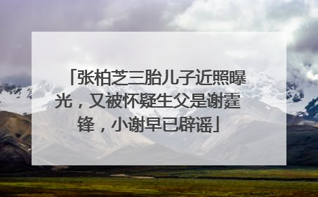 张柏芝三胎儿子近照曝光，又被怀疑生父是谢霆锋，小谢早已辟谣