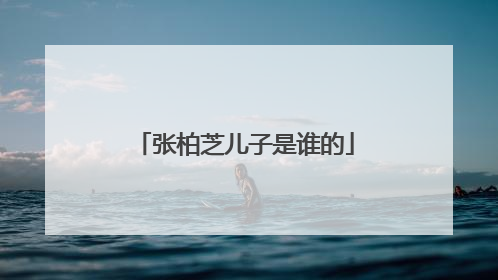 张柏芝儿子是谁的