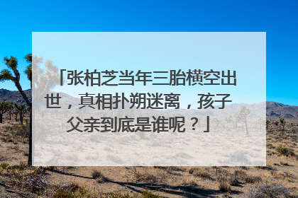 张柏芝当年三胎横空出世，真相扑朔迷离，孩子父亲到底是谁呢？