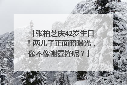 张柏芝庆42岁生日！两儿子正面照曝光，像不像谢霆锋呢？