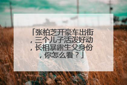 张柏芝开豪车出街，三个儿子活泼好动，长相暴露生父身份，你怎么看？