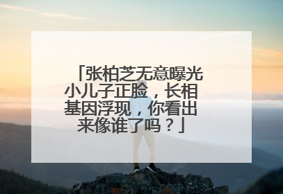 张柏芝无意曝光小儿子正脸，长相基因浮现，你看出来像谁了吗？