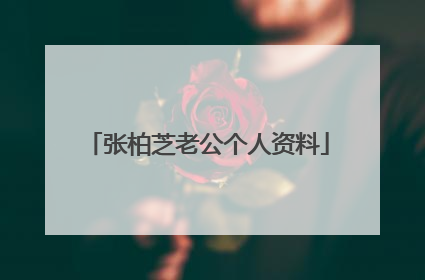 张柏芝老公个人资料