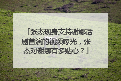 张杰现身支持谢娜话剧首演的视频曝光,张杰对谢娜有多贴心?