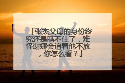张杰父母的身份终究还是瞒不住了，难怪谢娜会追着他不放，你怎么看？