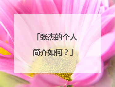 张杰的个人简介如何？