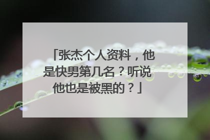 张杰个人资料,他是快男第几名?听说他也是被黑的?