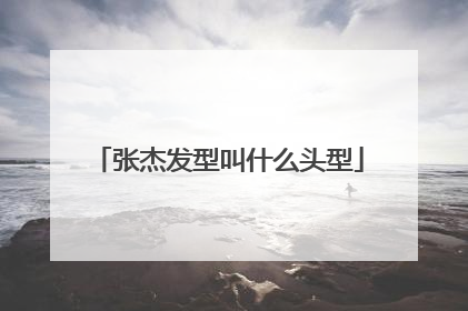 张杰发型叫什么头型
