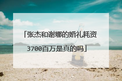 张杰和谢娜的婚礼耗资3700百万是真的吗