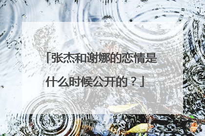 张杰和谢娜的恋情是什么时候公开的?