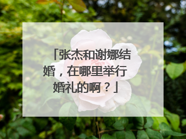 张杰和谢娜结婚，在哪里举行婚礼的啊？