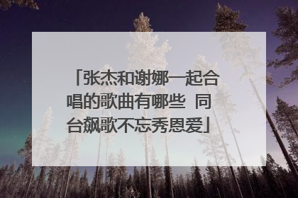 张杰和谢娜一起合唱的歌曲有哪些 同台飙歌不忘秀恩爱