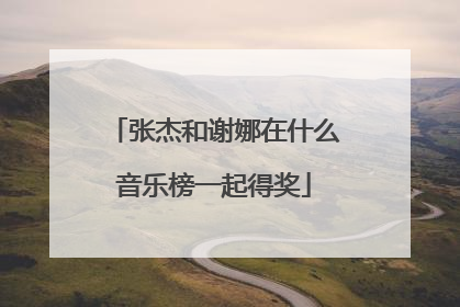 张杰和谢娜在什么音乐榜一起得奖