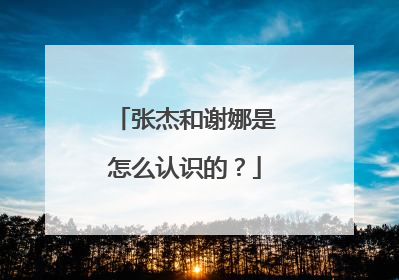 张杰和谢娜是怎么认识的？