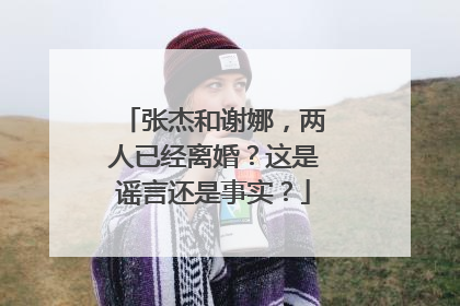 张杰和谢娜,两人已经离婚?这是谣言还是事实?