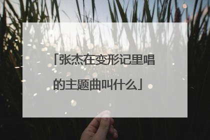 张杰在变形记里唱的主题曲叫什么
