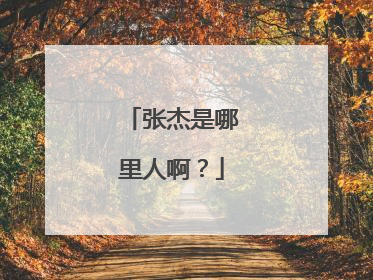 张杰是哪里人啊？
