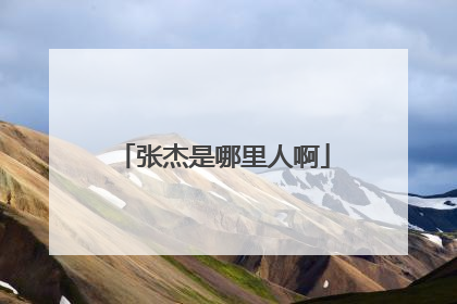 张杰是哪里人啊
