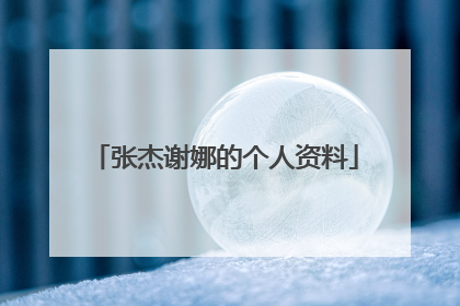 张杰谢娜的个人资料