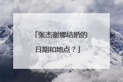 张杰谢娜结婚的日期和地点？