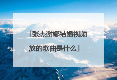 张杰谢娜结婚视频放的歌曲是什么