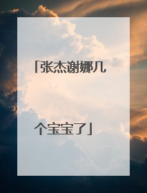 张杰谢娜几个宝宝了