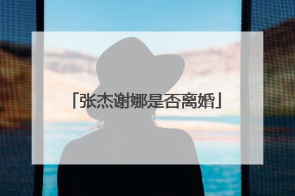 张杰谢娜是否离婚