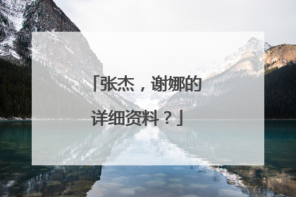 张杰，谢娜的详细资料？