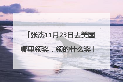 张杰11月23日去美国哪里领奖，领的什么奖