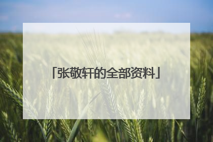 张敬轩的全部资料