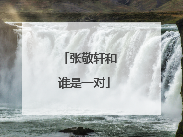张敬轩和谁是一对