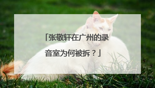 张敬轩在广州的录音室为何被拆？
