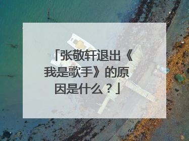 张敬轩退出《我是歌手》的原因是什么?