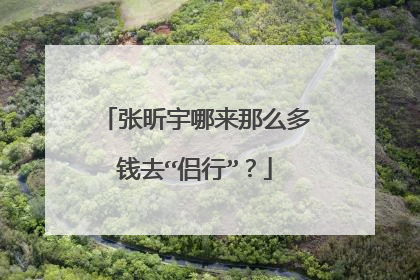 张昕宇哪来那么多钱去“侣行”？