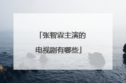 张智霖主演的电视剧有哪些