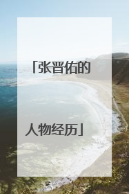 张晋佑的人物经历