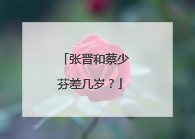 张晋和蔡少芬差几岁?