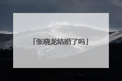 张晓龙结婚了吗