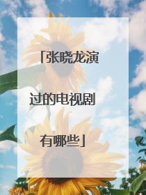 张晓龙演过的电视剧有哪些