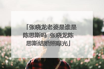 张晓龙老婆是谁是陈思斯吗 张晓龙陈思斯结婚照曝光