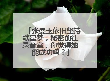 张曼玉依旧坚持歌星梦,秘密前往录音室,你觉得她能成功吗?