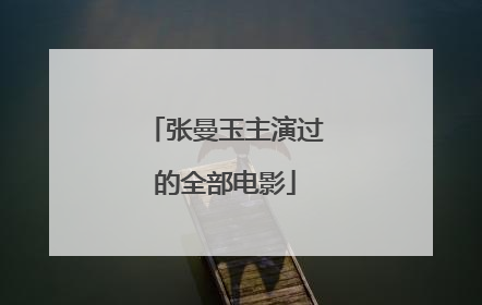 张曼玉主演过的全部电影